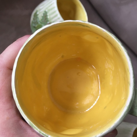 Vintage 70's Hand-painted Ceramic Mushroom Mug Set of 4 - Picture 11 of 15